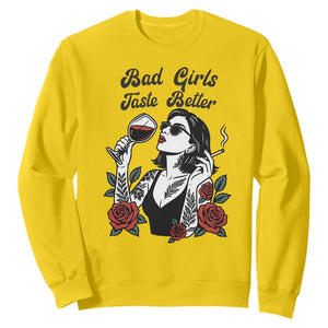 Bad Girls Taste Better Sweatshirt Tattoo Girl Adult Humor Gift TS12 Daisy Print Your Wear