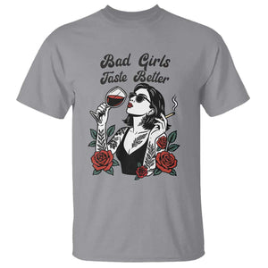 Bad Girls Taste Better T Shirt Tattoo Girl Adult Humor Gift TS12 Sport Gray Print Your Wear