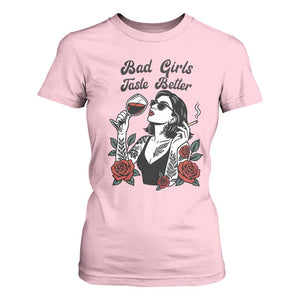 Bad Girls Taste Better T Shirt For Women Tattoo Girl Adult Humor Gift TS12 Light Pink Print Your Wear