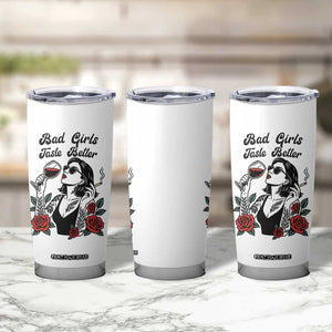 Bad Girls Taste Better Tumbler Cup Tattoo Girl Adult Humor Gift TS12 Print Your Wear