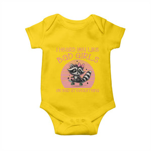 I Heard You Like Bad Girls Baby Onesie Funny Sarcastic Raccoon Lover TS12 Daisy Print Your Wear