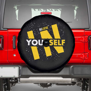 Inspirational Quote Spare Tire Cover Believe In Yourself Motivation TS12 Black Print Your Wear