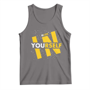 Inspirational Quote Tank Top Believe In Yourself Motivation TS12 Deep Heather Print Your Wear
