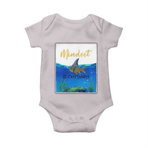 Mindset Is Everything Baby Onesie Positive Thinking Motivation TS12 Ice Gray Print Your Wear