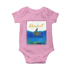 Mindset Is Everything Baby Onesie Positive Thinking Motivation TS12 Light Pink Print Your Wear
