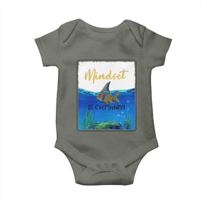 Mindset Is Everything Baby Onesie Positive Thinking Motivation TS12 Military Green Print Your Wear
