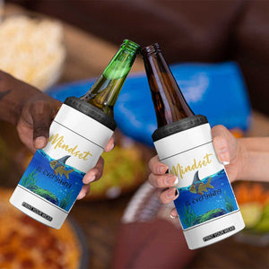 Mindset Is Everything 4 in 1 Can Cooler Tumbler Positive Thinking Motivation TS12 Print Your Wear