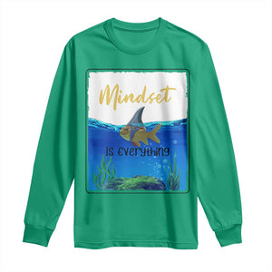 Mindset Is Everything Long Sleeve Shirt Positive Thinking Motivation TS12 Irish Green Print Your Wear