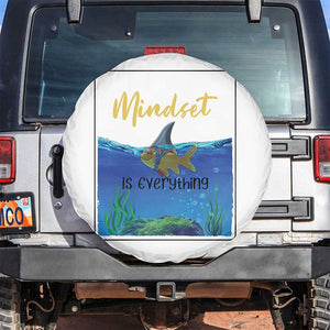 Mindset Is Everything Spare Tire Cover Positive Thinking Motivation TS12 No hole White Print Your Wear