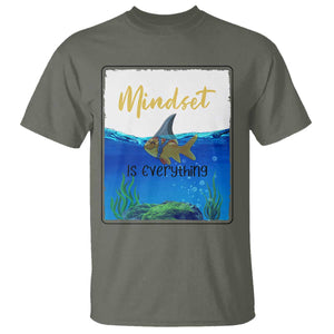Mindset Is Everything T Shirt Positive Thinking Motivation TS12 Military Green Print Your Wear