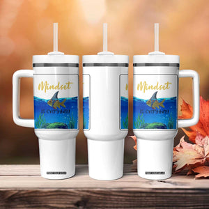 Mindset Is Everything Tumbler With Handle Positive Thinking Motivation TS12 Print Your Wear