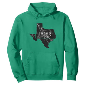Strong Texas Hoodie Stronger Than The Storm Quote TS12 Irish Green Print Your Wear