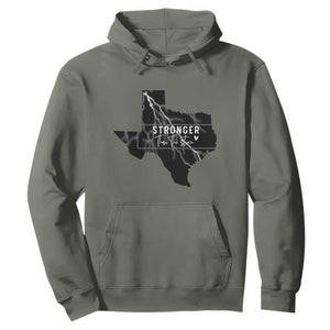 Strong Texas Hoodie Stronger Than The Storm Quote TS12 Military Green Print Your Wear