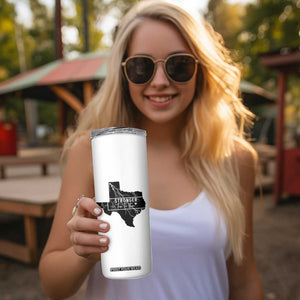 Strong Texas Skinny Tumbler Stronger Than The Storm Quote TS12 Print Your Wear