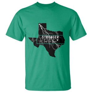 Strong Texas T Shirt Stronger Than The Storm Quote TS12 Irish Green Print Your Wear