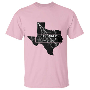 Strong Texas T Shirt Stronger Than The Storm Quote TS12 Light Pink Print Your Wear