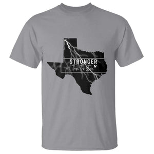 Strong Texas T Shirt Stronger Than The Storm Quote TS12 Sport Gray Print Your Wear