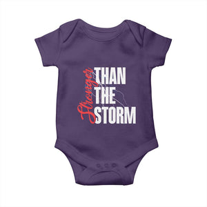 Stronger Than The Storm Baby Onesie Positive Mindset Motivation TS12 Purple Print Your Wear
