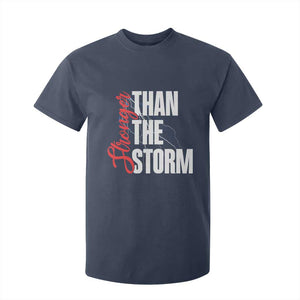 Stronger Than The Storm T Shirt For Kid Positive Mindset Motivation TS12 Navy Print Your Wear