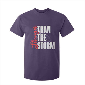 Stronger Than The Storm T Shirt For Kid Positive Mindset Motivation TS12 Purple Print Your Wear