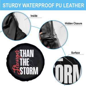 Stronger Than The Storm Spare Tire Cover Positive Mindset Motivation TS12 Print Your Wear