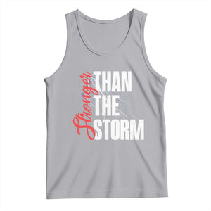 Stronger Than The Storm Tank Top Positive Mindset Motivation TS12 Athletic Heather Print Your Wear