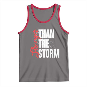 Stronger Than The Storm Tank Top Positive Mindset Motivation TS12 Deep Heather Red Print Your Wear