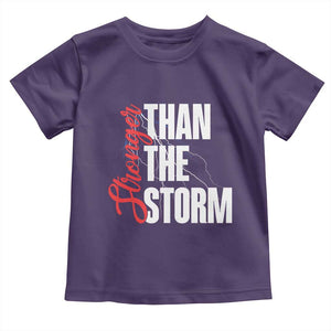 Stronger Than The Storm Toddler T Shirt Positive Mindset Motivation TS12 Purple Print Your Wear