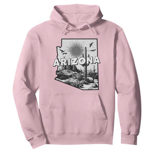 Arizona Cactus Vintage State Map Desert Gift Hoodie TS12 Light Pink Print Your Wear