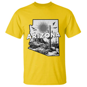 Arizona Cactus Vintage State Map Desert Gift T Shirt TS12 Daisy Print Your Wear
