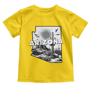 Arizona Cactus Vintage State Map Desert Gift Toddler T Shirt TS12 Daisy Print Your Wear