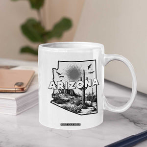 Arizona Cactus Vintage State Map Desert Gift Coffee Mug TS12 Print Your Wear