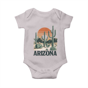 Arizona Desert Sunset Baby Onesie Vintage Cactus Grand Canyon State Gift TS12 Ice Gray Print Your Wear