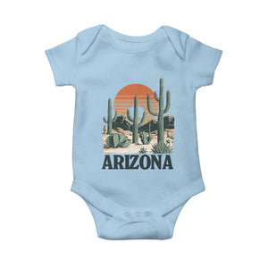 Arizona Desert Sunset Baby Onesie Vintage Cactus Grand Canyon State Gift TS12 Light Blue Print Your Wear