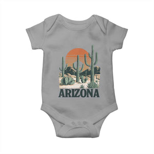 Arizona Desert Sunset Baby Onesie Vintage Cactus Grand Canyon State Gift TS12 Sport Gray Print Your Wear