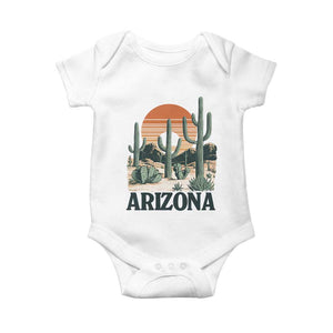 Arizona Desert Sunset Baby Onesie Vintage Cactus Grand Canyon State Gift TS12 White Print Your Wear