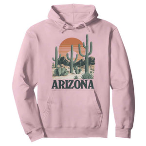 Arizona Desert Sunset Hoodie Vintage Cactus Grand Canyon State Gift TS12 Light Pink Print Your Wear