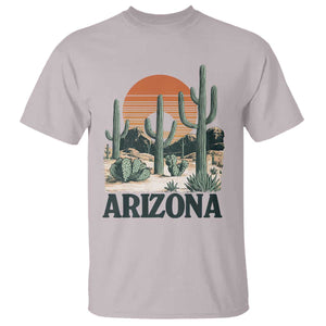 Arizona Desert Sunset T Shirt Vintage Cactus Grand Canyon State Gift TS12 Ice Gray Print Your Wear