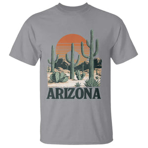 Arizona Desert Sunset T Shirt Vintage Cactus Grand Canyon State Gift TS12 Sport Gray Print Your Wear