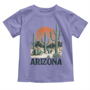 Arizona Desert Sunset Toddler T Shirt Vintage Cactus Grand Canyon State Gift TS12 Violet Print Your Wear