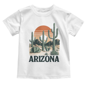 Arizona Desert Sunset Toddler T Shirt Vintage Cactus Grand Canyon State Gift TS12 White Print Your Wear