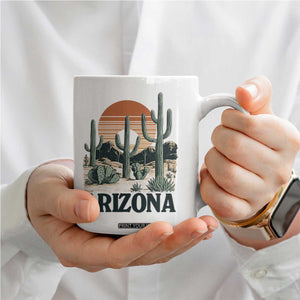 Arizona Desert Sunset Coffee Mug Vintage Cactus Grand Canyon State Gift TS12 Print Your Wear