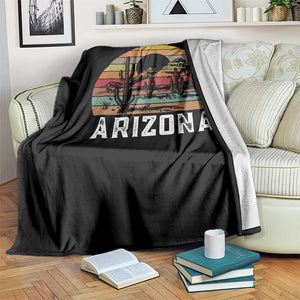 Arizona Throw Blanket Retro Desert Landscape Cactus Lover Gift TS12 Print Your Wear