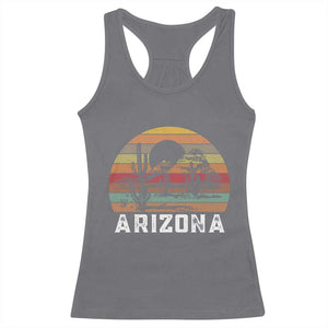Arizona Racerback Tank Top Retro Desert Landscape Cactus Lover Gift TS12 Charcoal Print Your Wear