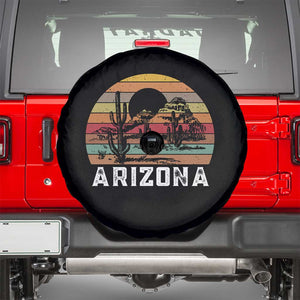 Arizona Spare Tire Cover Retro Desert Landscape Cactus Lover Gift TS12 Black Print Your Wear