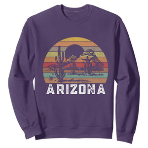 Arizona Sweatshirt Retro Desert Landscape Cactus Lover Gift TS12 Purple Print Your Wear