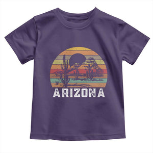 Arizona Toddler T Shirt Retro Desert Landscape Cactus Lover Gift TS12 Purple Print Your Wear