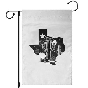 Western Pride Gift Garden Flag Cactus Texas Map With Cowboy Hat TS12 White Print Your Wear