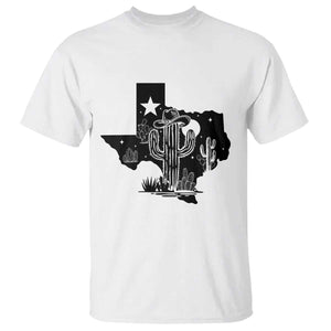Western Pride Gift T Shirt Cactus Texas Map With Cowboy Hat TS12 White Print Your Wear
