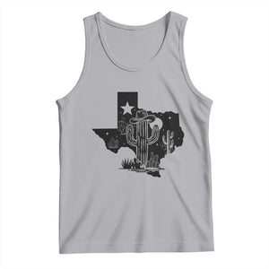 Western Pride Gift Tank Top Cactus Texas Map With Cowboy Hat TS12 Athletic Heather Print Your Wear